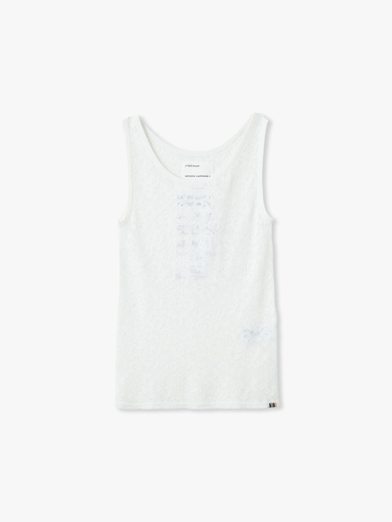 ボクサー レース スリーブレス トップ 詳細画像 white 1