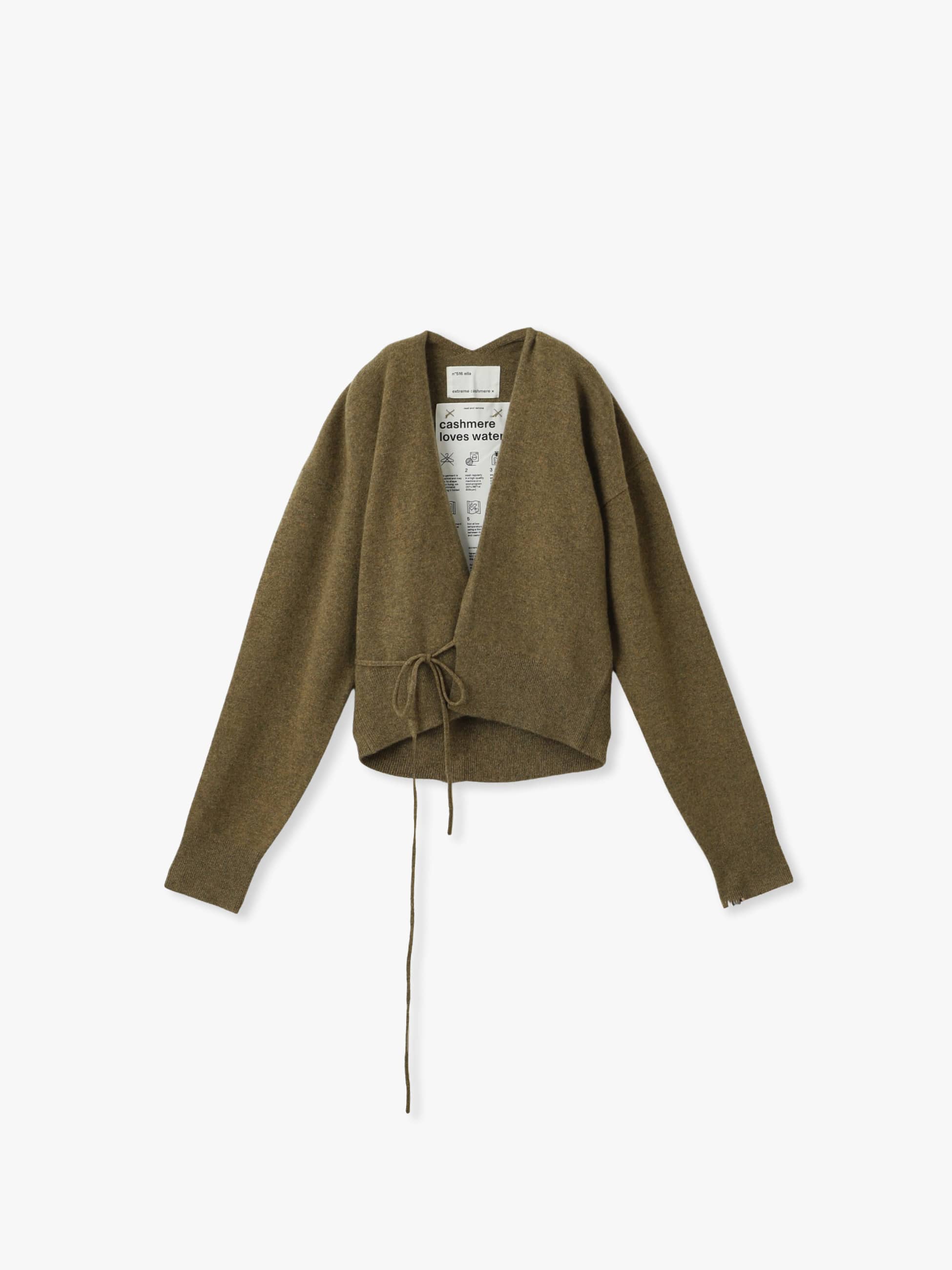 エラ Vネック ニット カーディガン｜extreme cashmere(エクストリーム