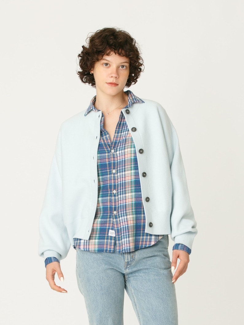 コットン カシミア カーディガン 詳細画像 light blue