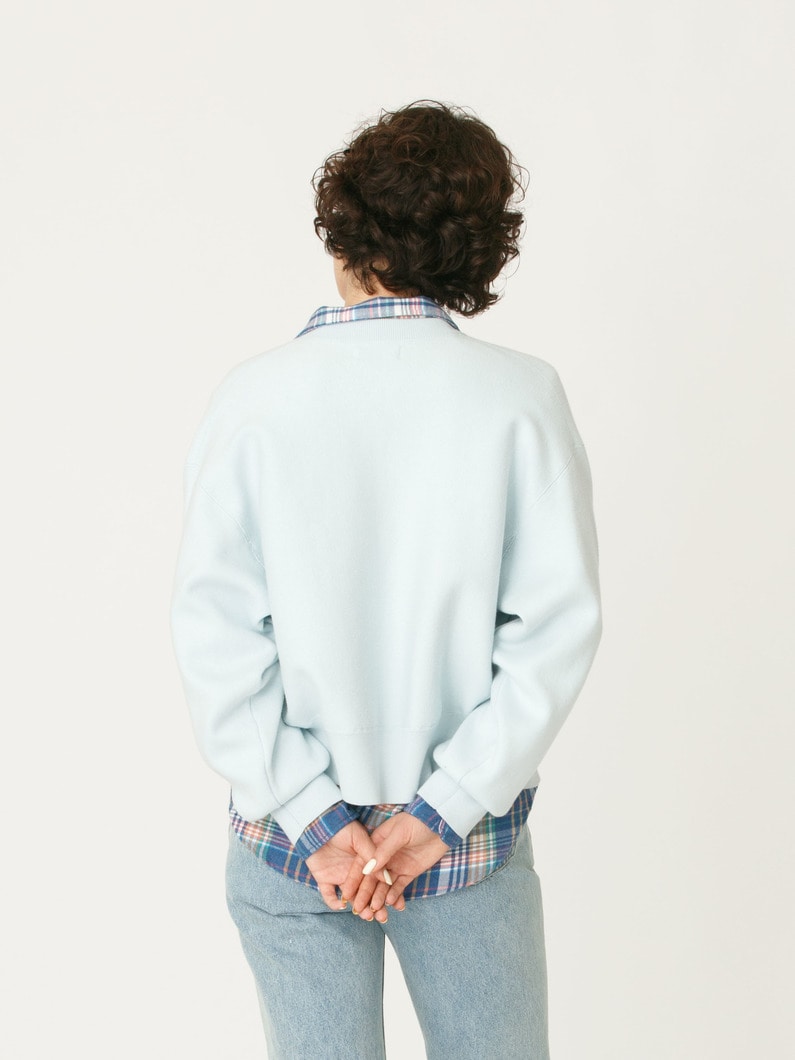 コットン カシミア カーディガン 詳細画像 light blue 3