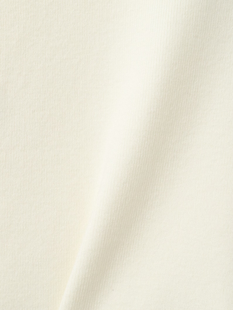 リブ ボートネック ニット トップ 詳細画像 ivory 4
