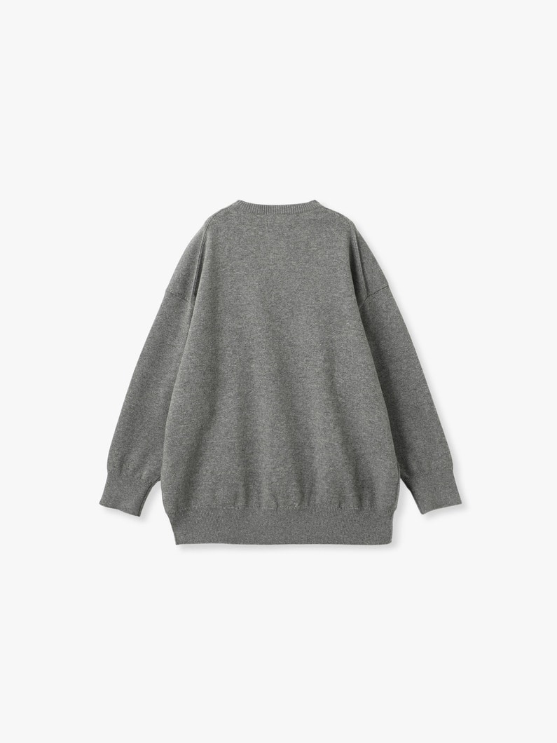 ルーズフィッティング クルーネック ニットプルオーバー 詳細画像 ivory 1