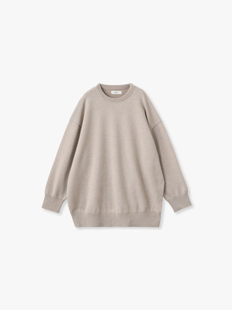 ルーズフィッティング クルーネック ニットプルオーバー 詳細画像 ivory 5