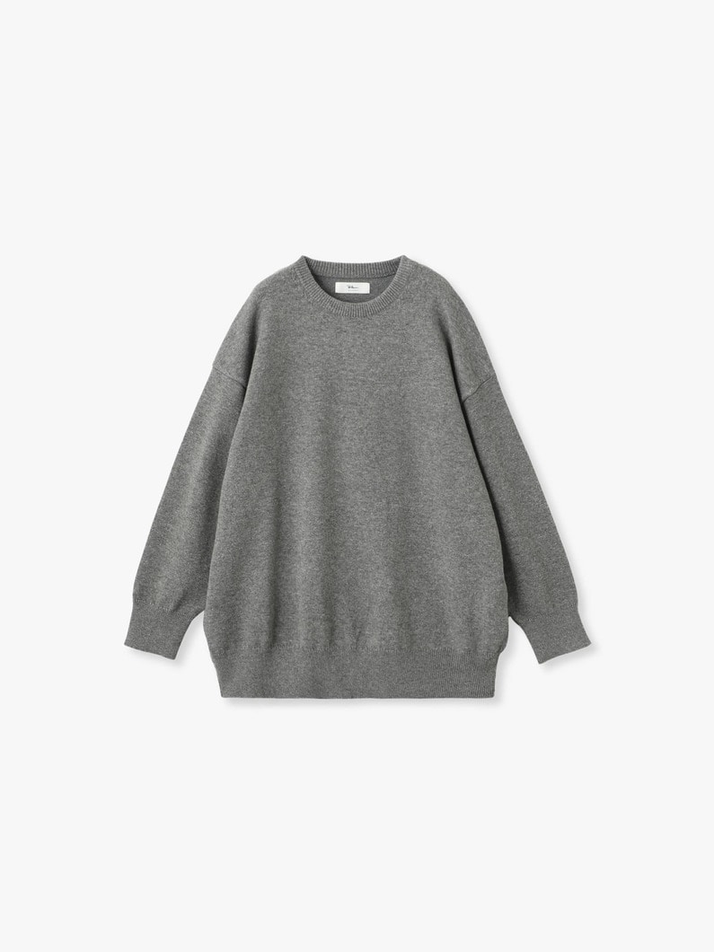 ルーズフィッティング クルーネック ニットプルオーバー 詳細画像 gray 5