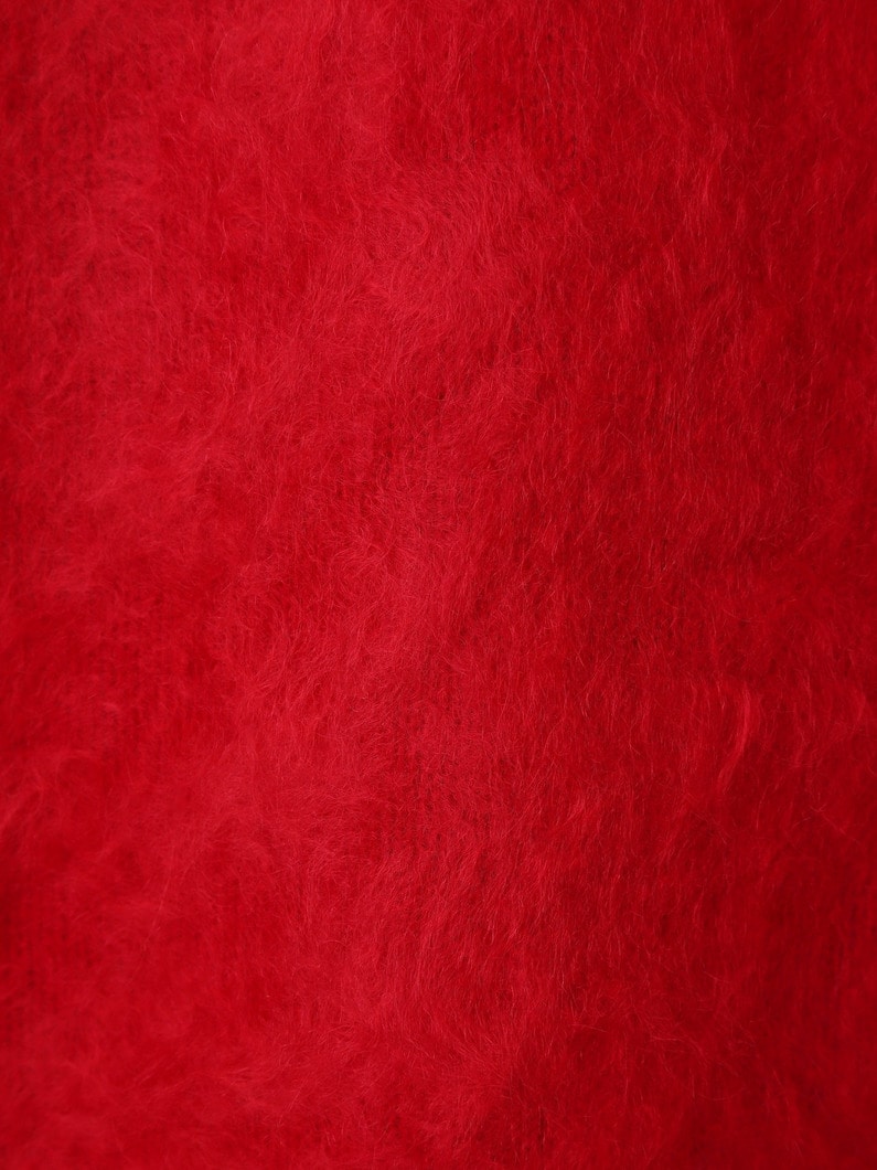 カシミア ファー ニットカーディガン（レッド） 詳細画像 red 3