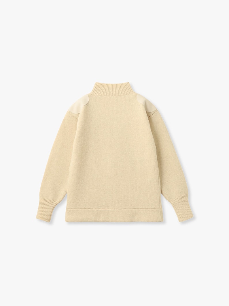メリノウール ショルダーニットプルオーバー 詳細画像 ivory 1