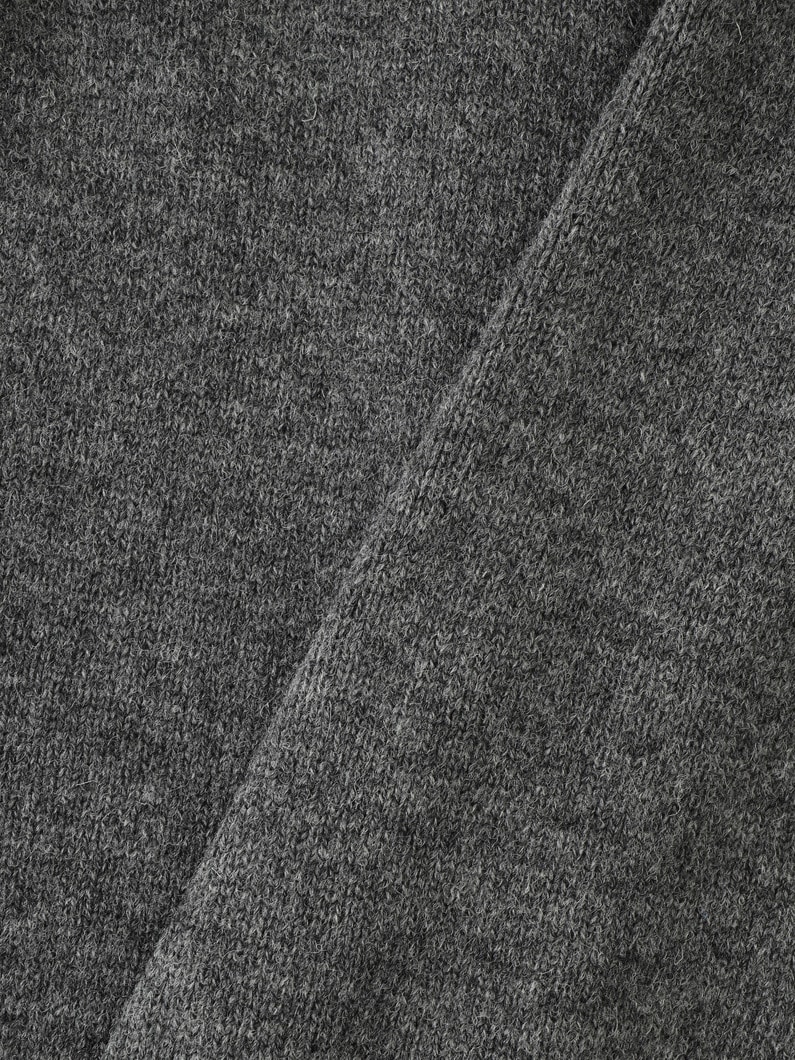 メリノウール ハイネック ニットカーディガン 詳細画像 gray 3