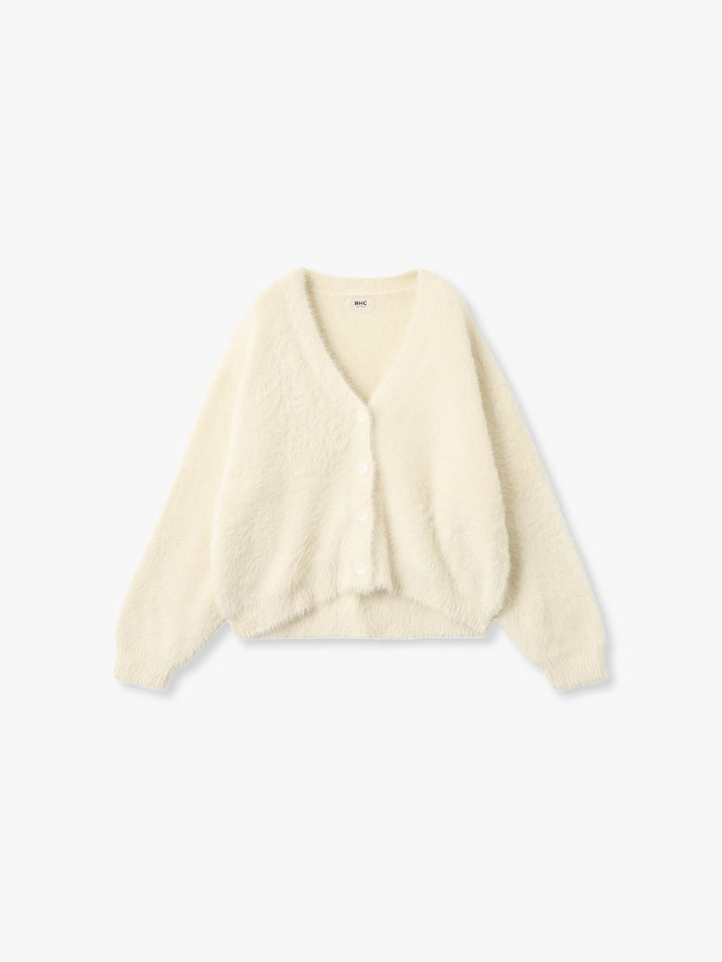 ファーヤーン ニットカーディガン 詳細画像 ivory 4