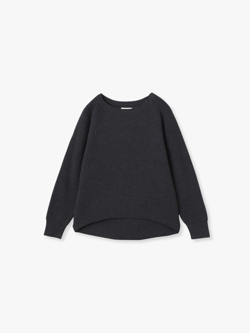 バルキー ヤーン ボートネック プルオーバー 詳細画像 charcoal gray 4