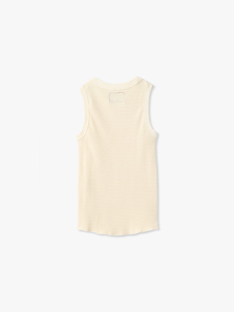 ハニカム リブ スリーブレス トップ 詳細画像 ivory 1