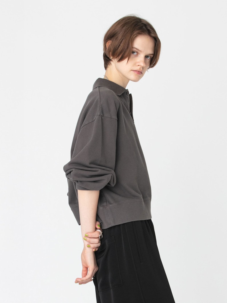 カノコ ロングスリーブ ポロシャツ 詳細画像 charcoal gray 2