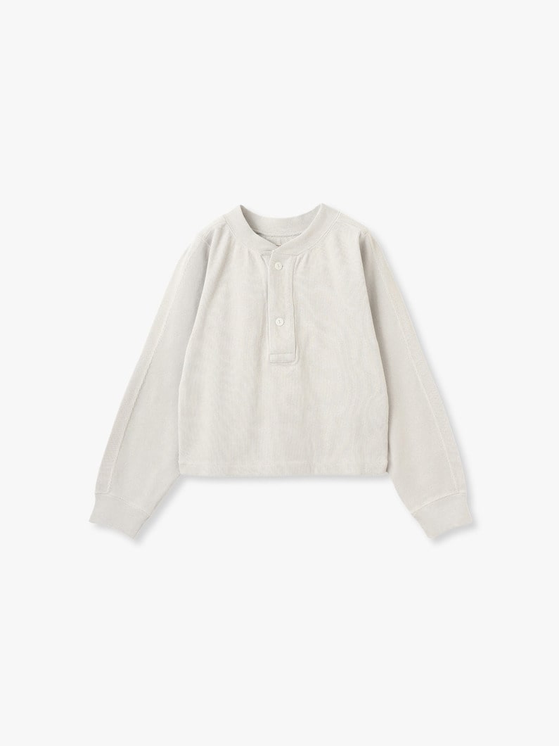 ヘンリーネック プルオーバー（ネイビー/ライトグレー） 詳細画像 light gray 4