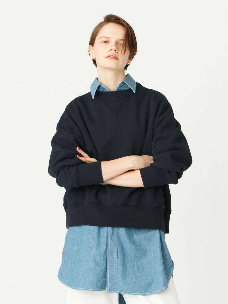 ヴィンテージ スウェット トップ（ネイビー/ライトグレー） 詳細画像 navy 1