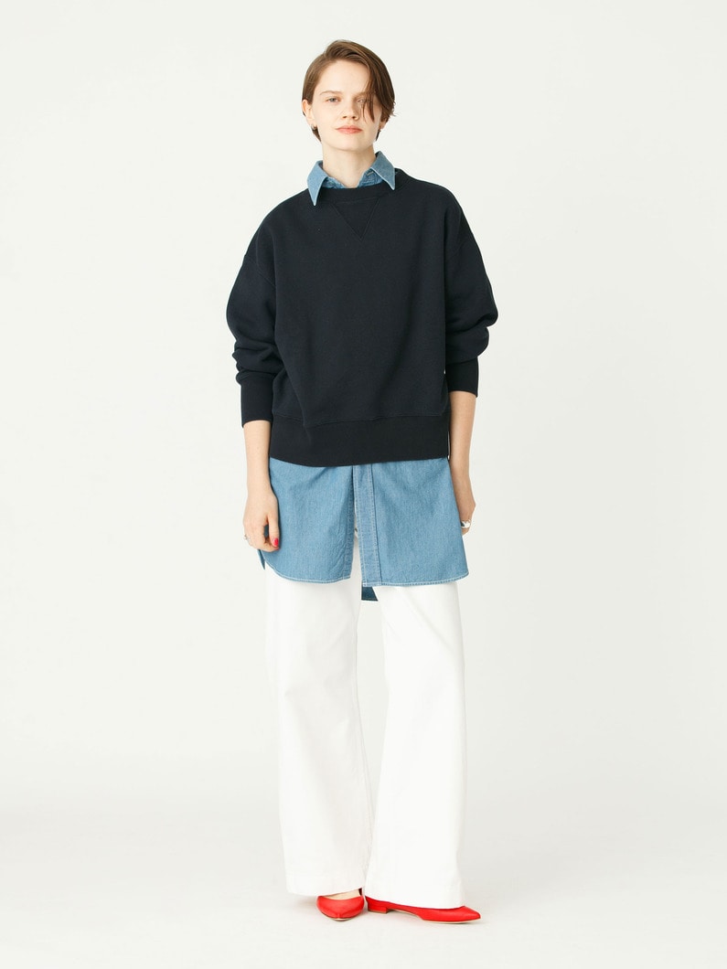 ヴィンテージ スウェット トップ（ネイビー/ライトグレー） 詳細画像 navy 4