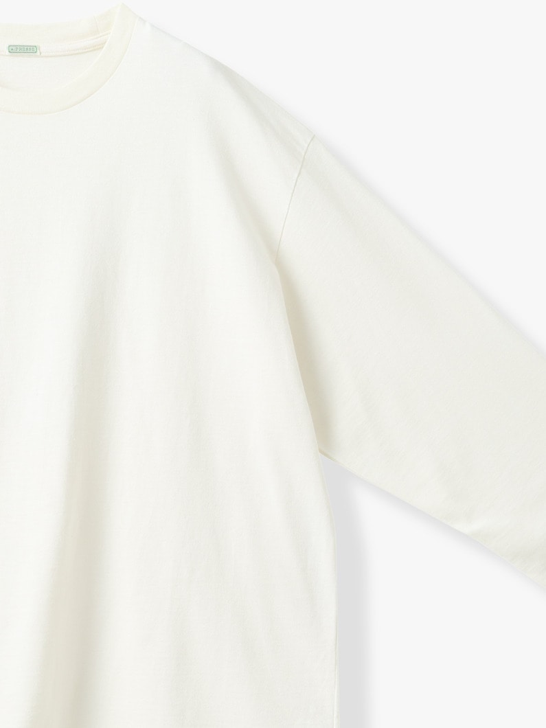 カシミア ブレンド ロングスリーブ ティー 詳細画像 white 2