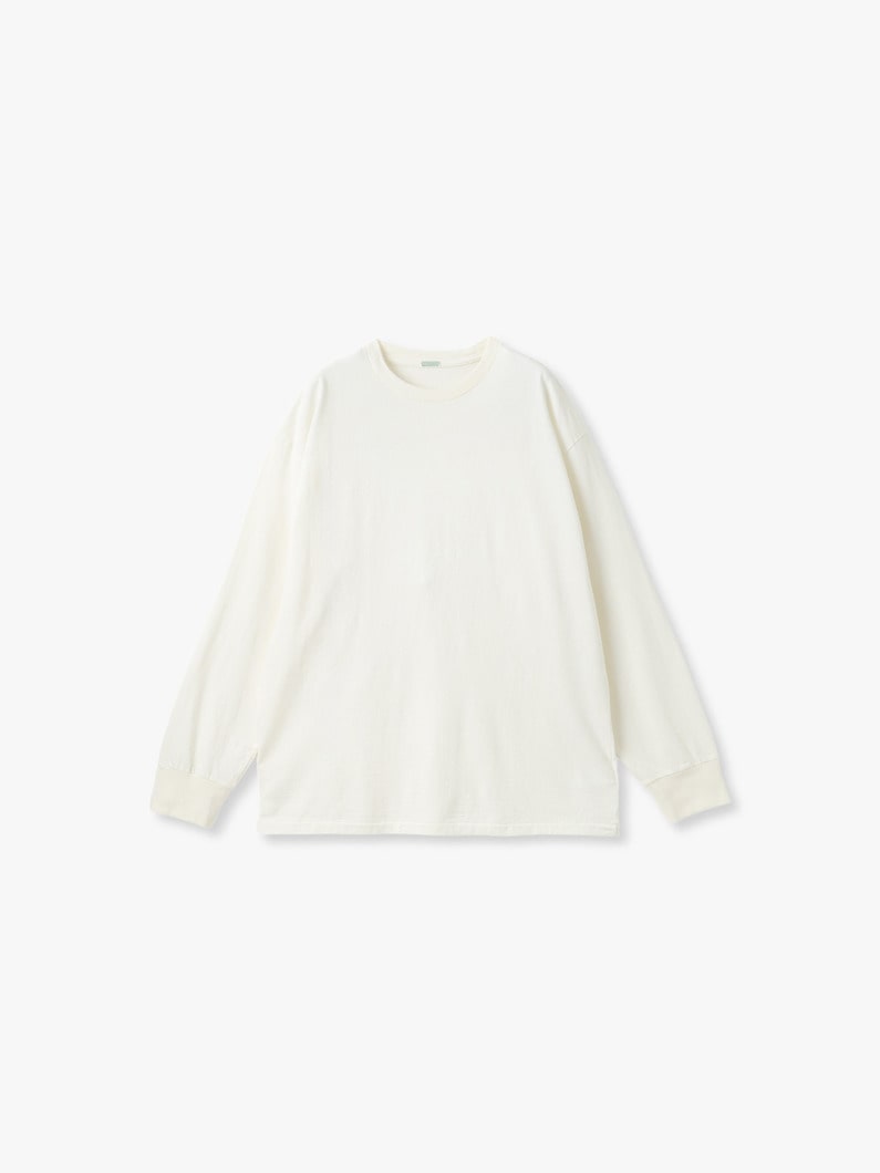 カシミア ブレンド ロングスリーブ ティー 詳細画像 white 1