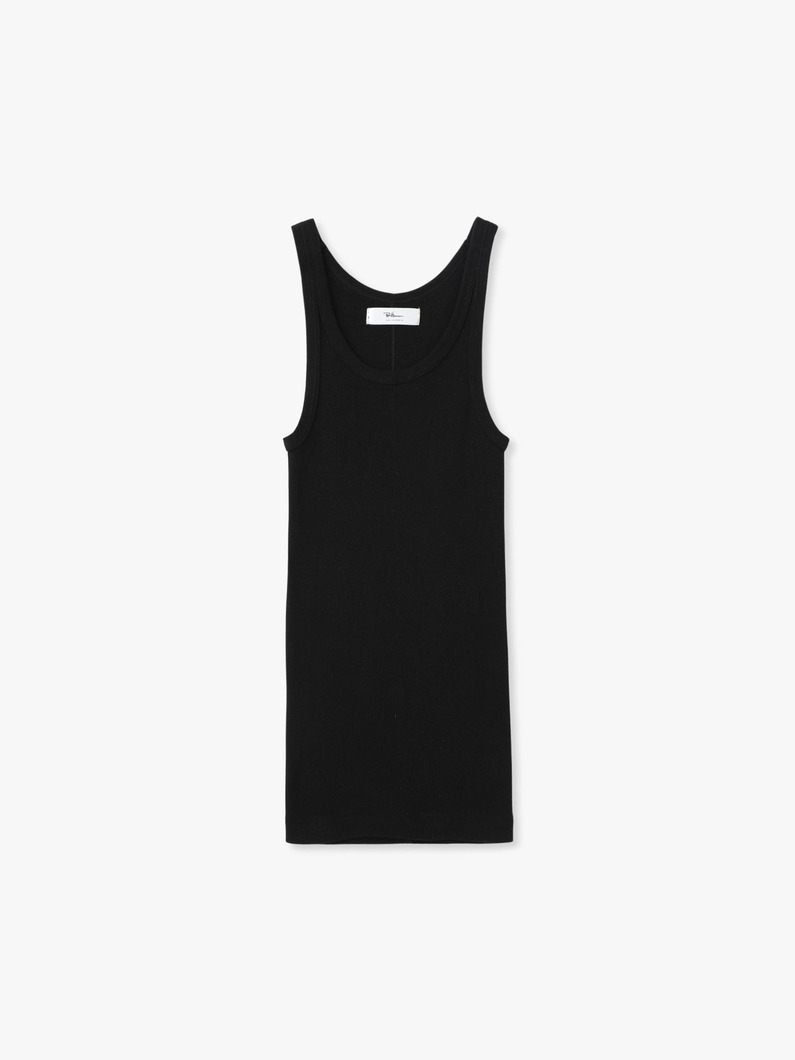 リサイクルコットン リブ タンクトップ 詳細画像 black 4
