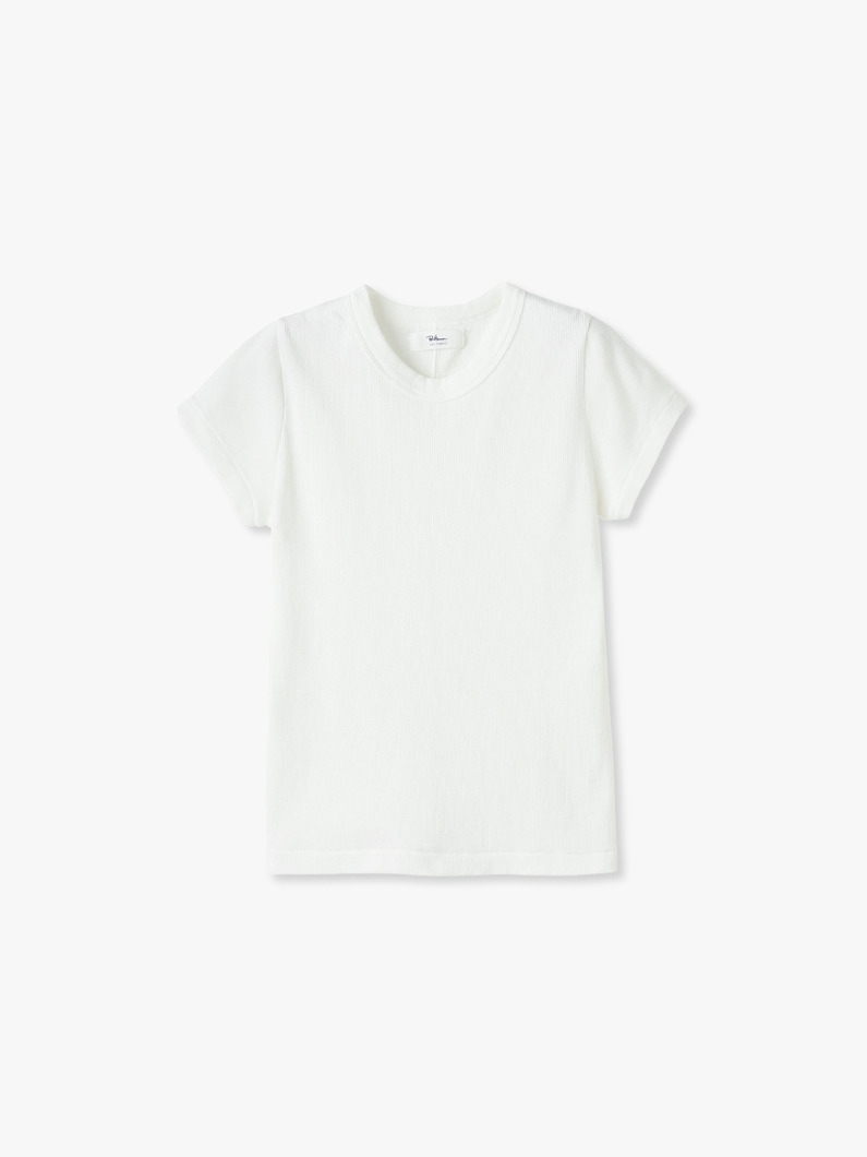 リサイクルコットン リブ ティー 詳細画像 white