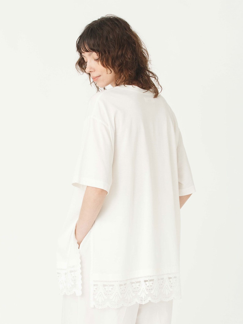 レース コンビネーション ティー 詳細画像 white 3