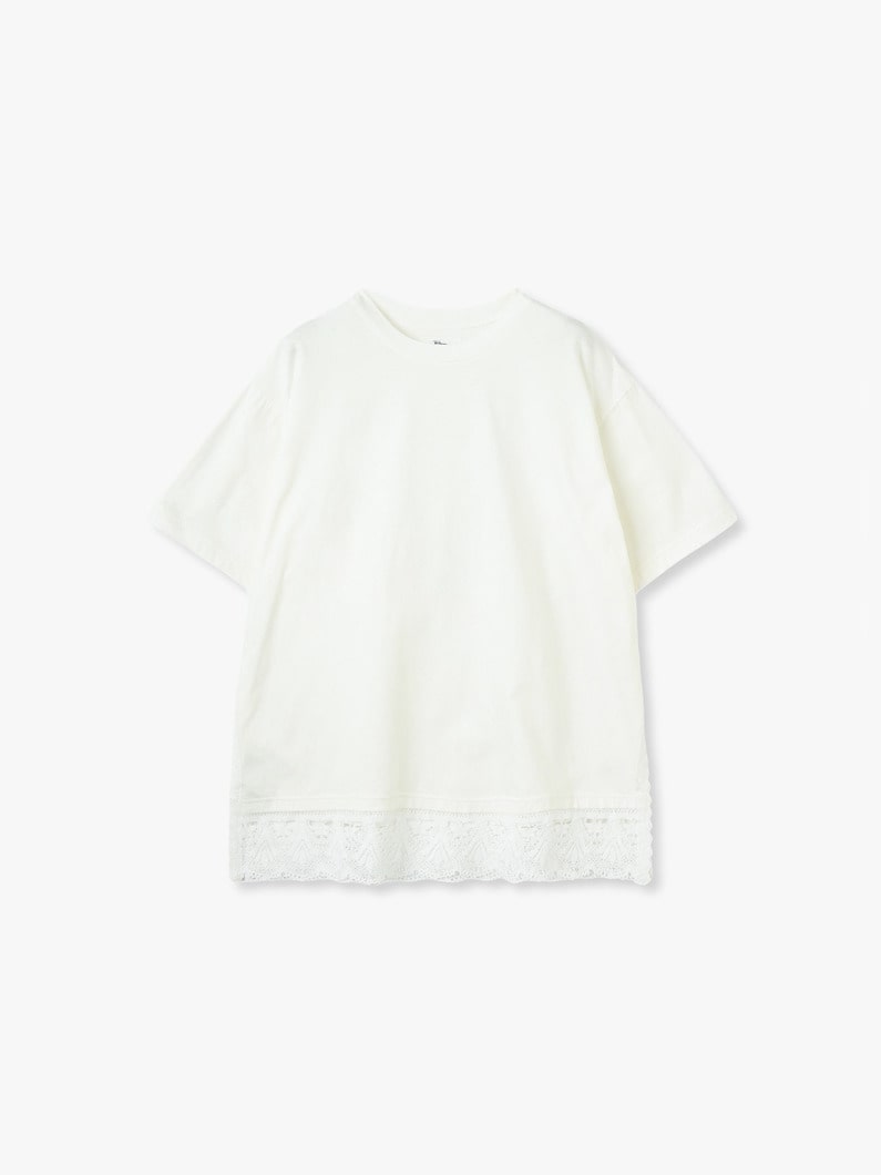 レース コンビネーション ティー 詳細画像 white 4