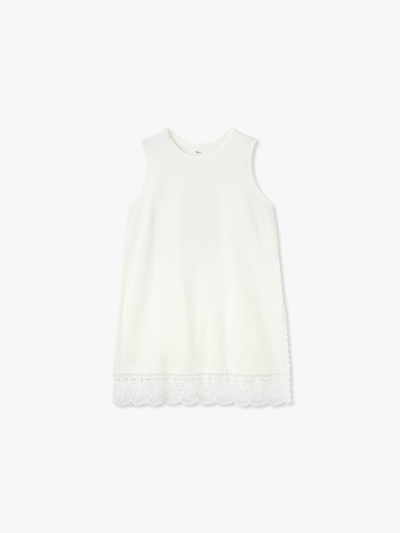 レース コンビネーション スリーブレス トップ 詳細画像 white 6