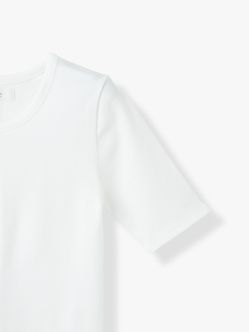 テンセル リブ  ティー 詳細画像 off white 2