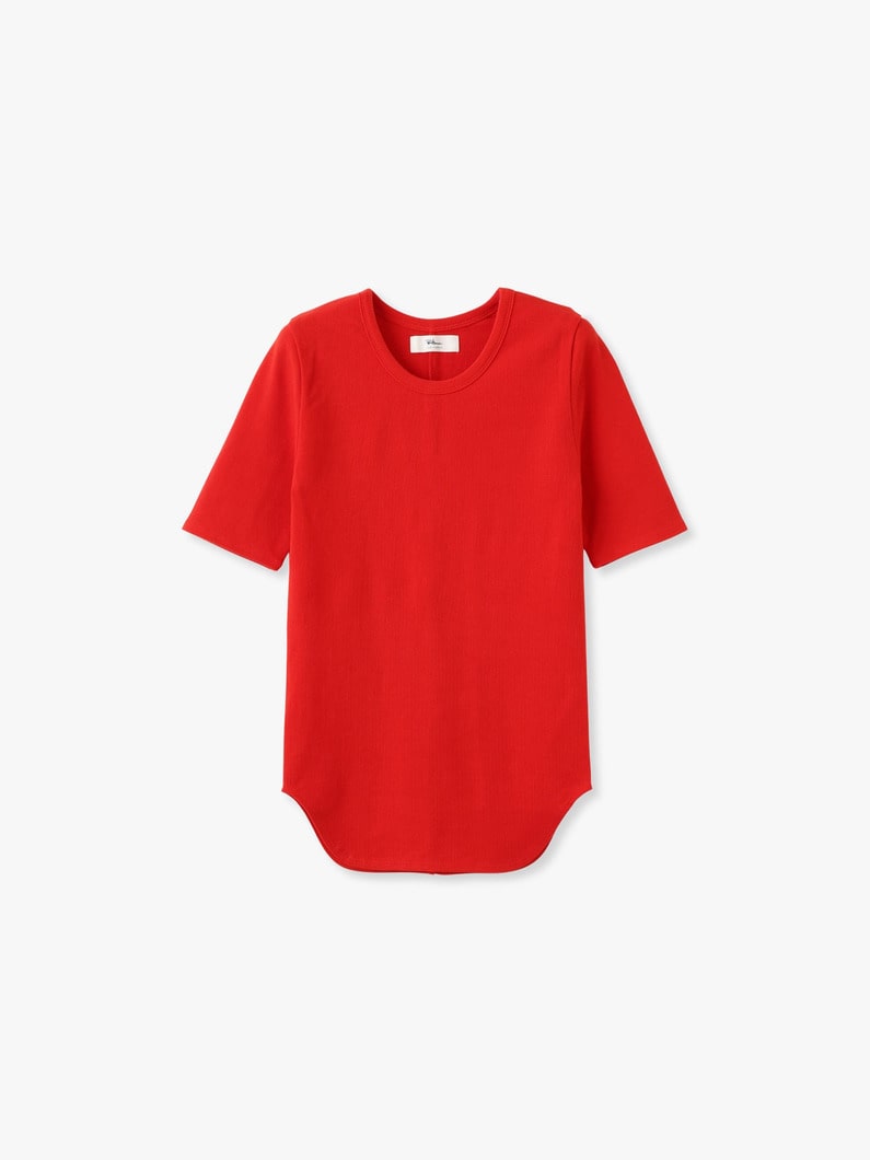 テンセル リブ  ティー 詳細画像 red 3