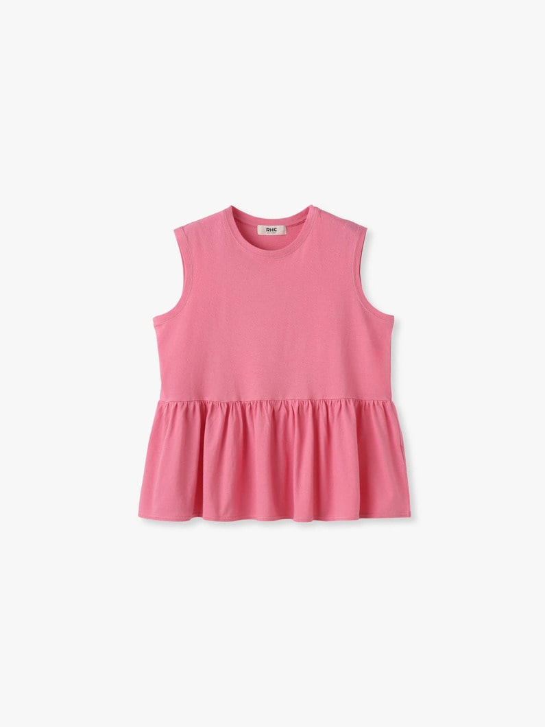 ギャザー フレア スリーブレス トップ 詳細画像 pink 5