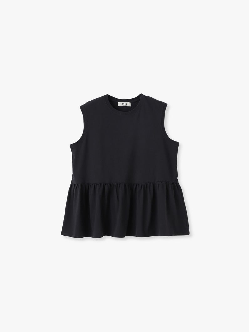 ギャザー フレア スリーブレス トップ 詳細画像 black 6