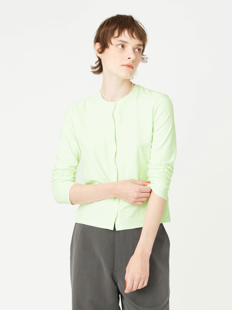 クラッシュベロア カーディガン 詳細画像 light green