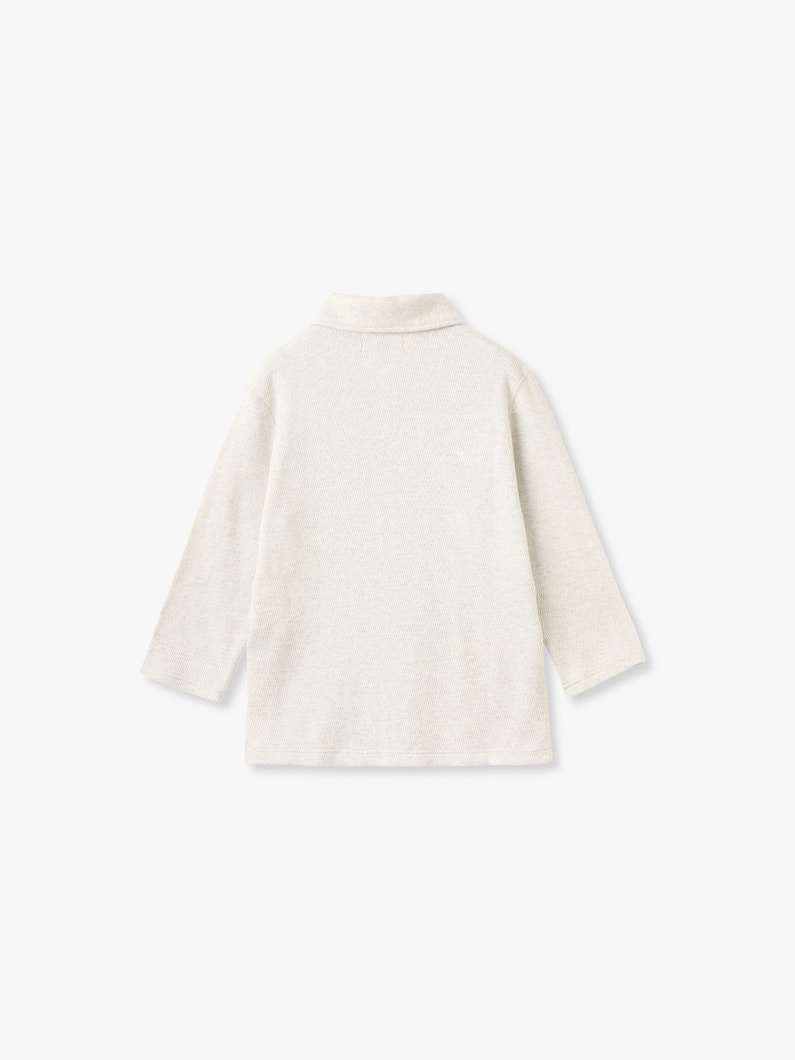 ワッフル ポロ カーディガン 詳細画像 ivory 1