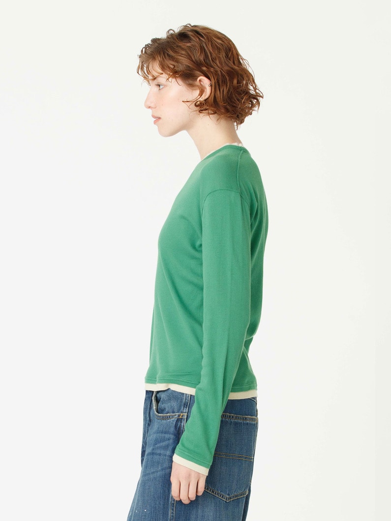 レイヤード リブ トップ 詳細画像 green 2