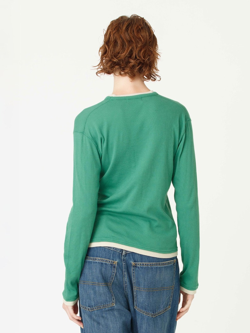 レイヤード リブ トップ 詳細画像 green 3