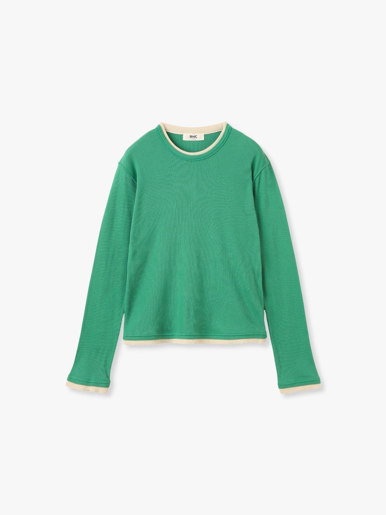 レイヤード リブ トップ 詳細画像 green 4
