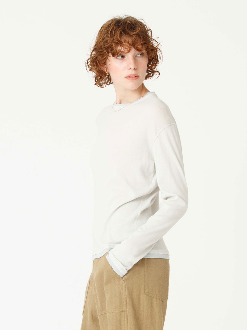 レイヤード リブ トップ 詳細画像 light gray 2
