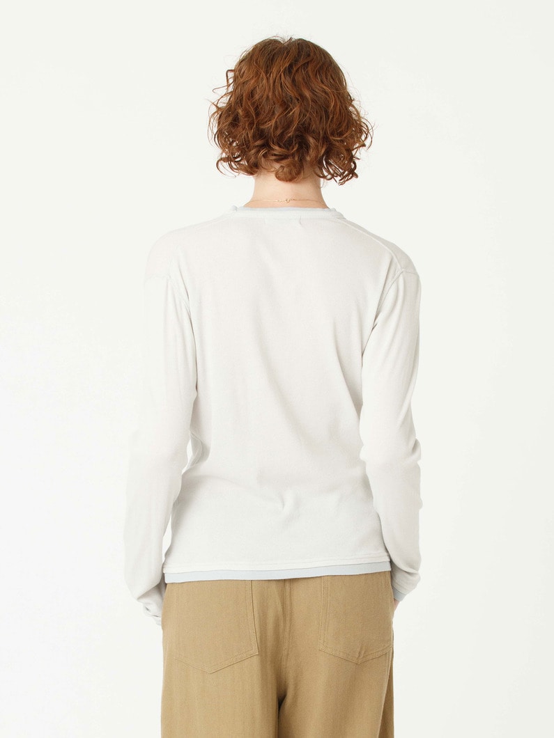 レイヤード リブ トップ 詳細画像 light gray 3