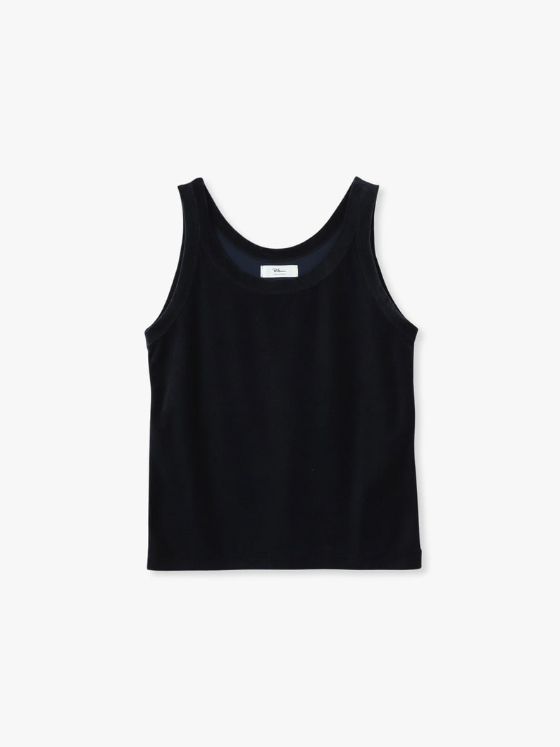 ベロア タンクトップ（ダークネイビー/ラベンダー/ミント） 詳細画像 dark navy 1