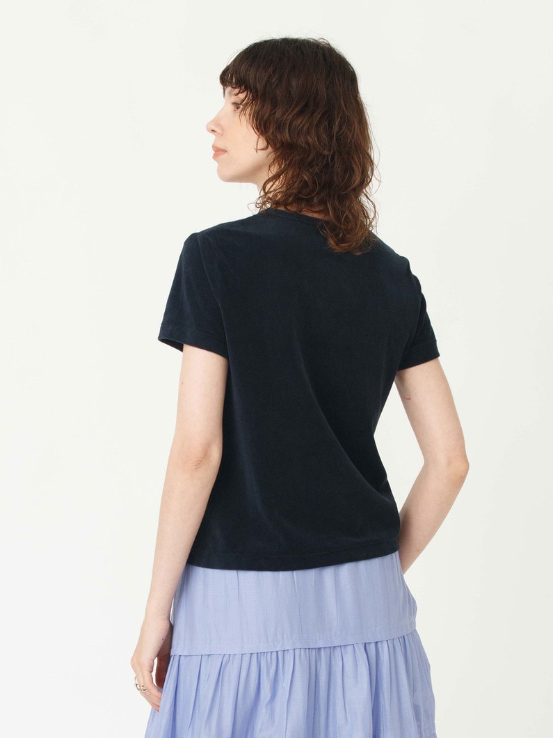 ベロア ショートスリーブティー（ダークネイビー/ラベンダー/ミント） 詳細画像 dark navy 3