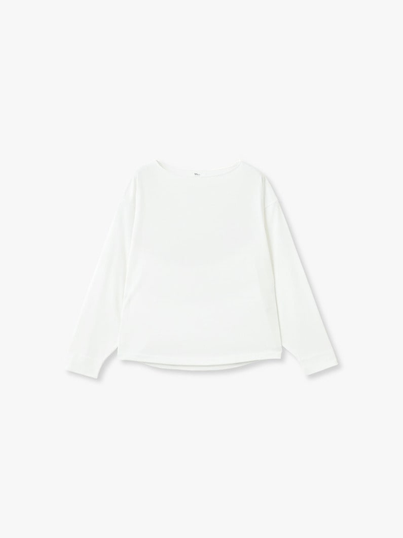 コットン スムース ロングスリーブ ティー 詳細画像 white 3