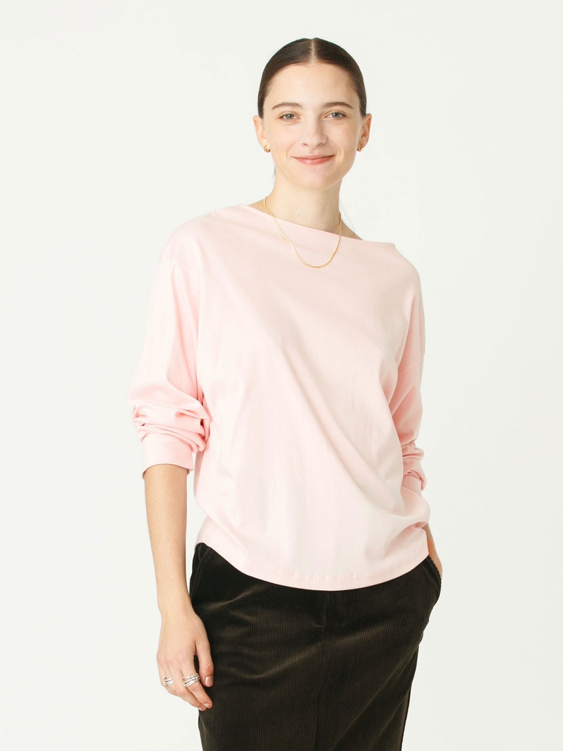 コットン スムース ロングスリーブ ティー 詳細画像 pink