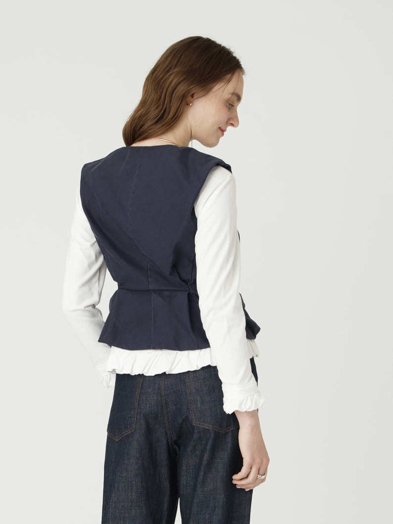 フリル ロングスリーブ ティー（プレオーダー） 詳細画像 white 5