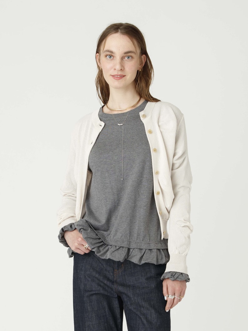 フリル ロングスリーブ ティー（プレオーダー） 詳細画像 medium gray 5