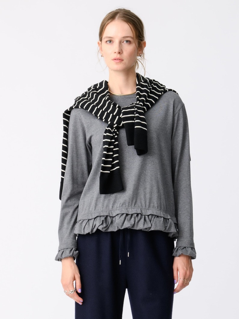 フリル ロングスリーブ ティー（プレオーダー） 詳細画像 medium gray 7