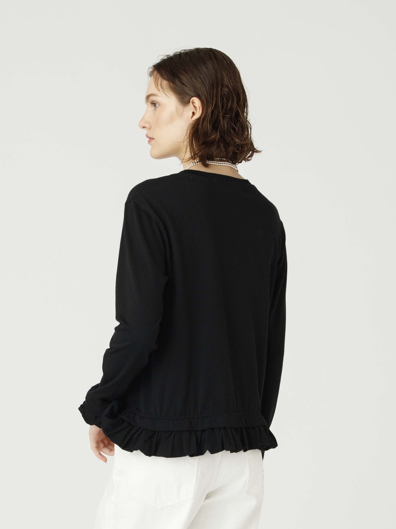 フリル ロングスリーブ ティー（プレオーダー） 詳細画像 black 2
