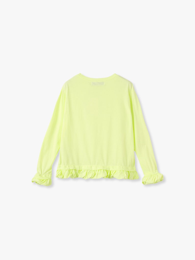 フリル ロングスリーブ ティー（ライトイエロー） 詳細画像 light yellow 1