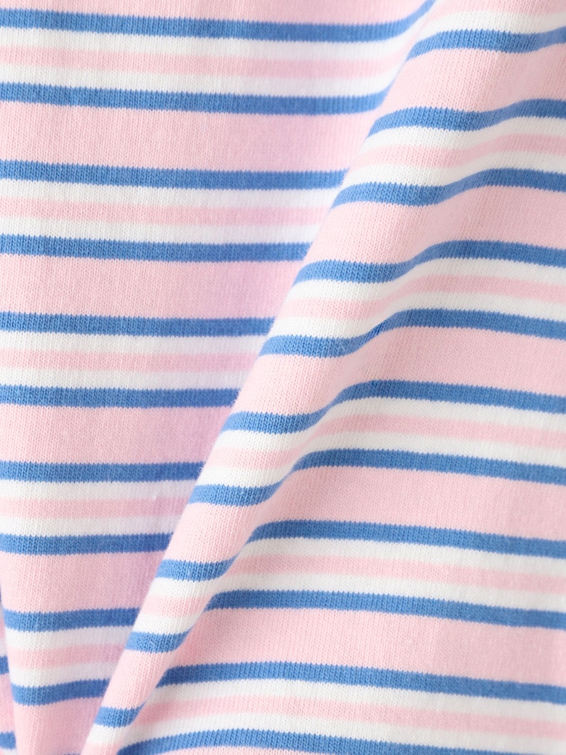 ストライプ ベビー ポロ トップ（ピンク/グリーン） 詳細画像 pink 5