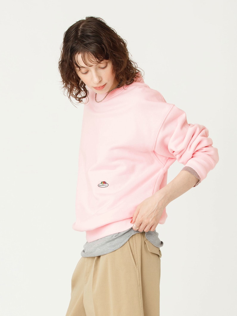 クルーネック スウェット プルオーバー（ピンク） 詳細画像 pink 2