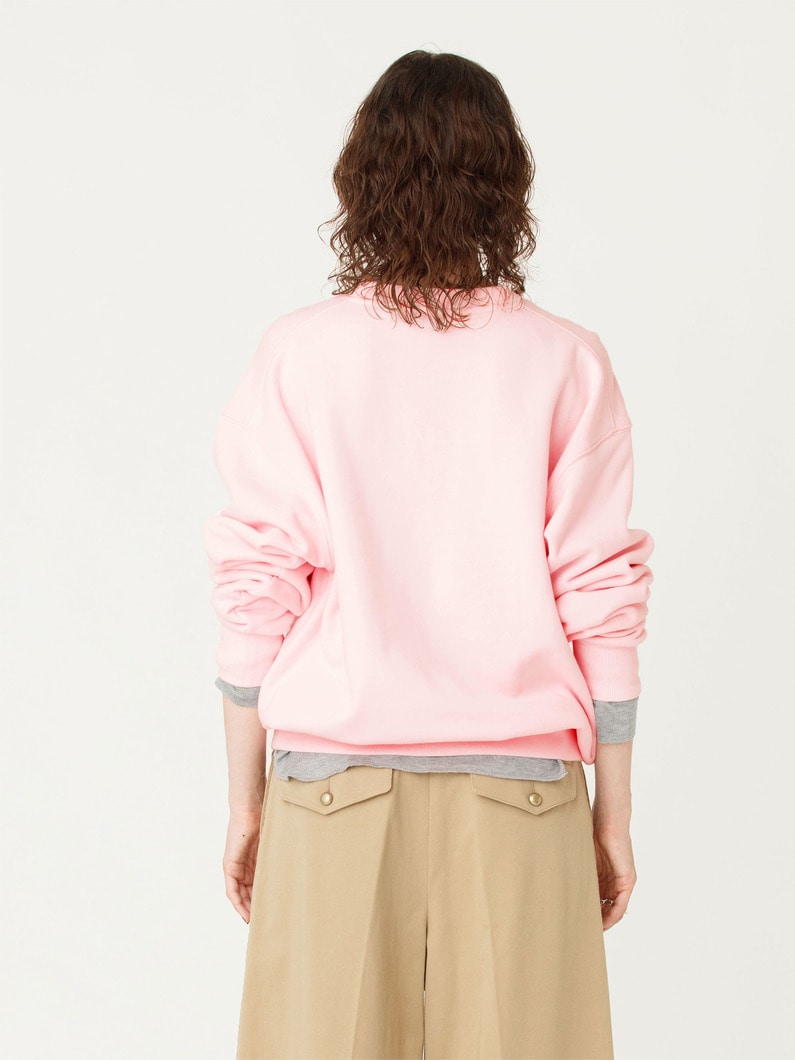 クルーネック スウェット プルオーバー（ピンク） 詳細画像 pink 3