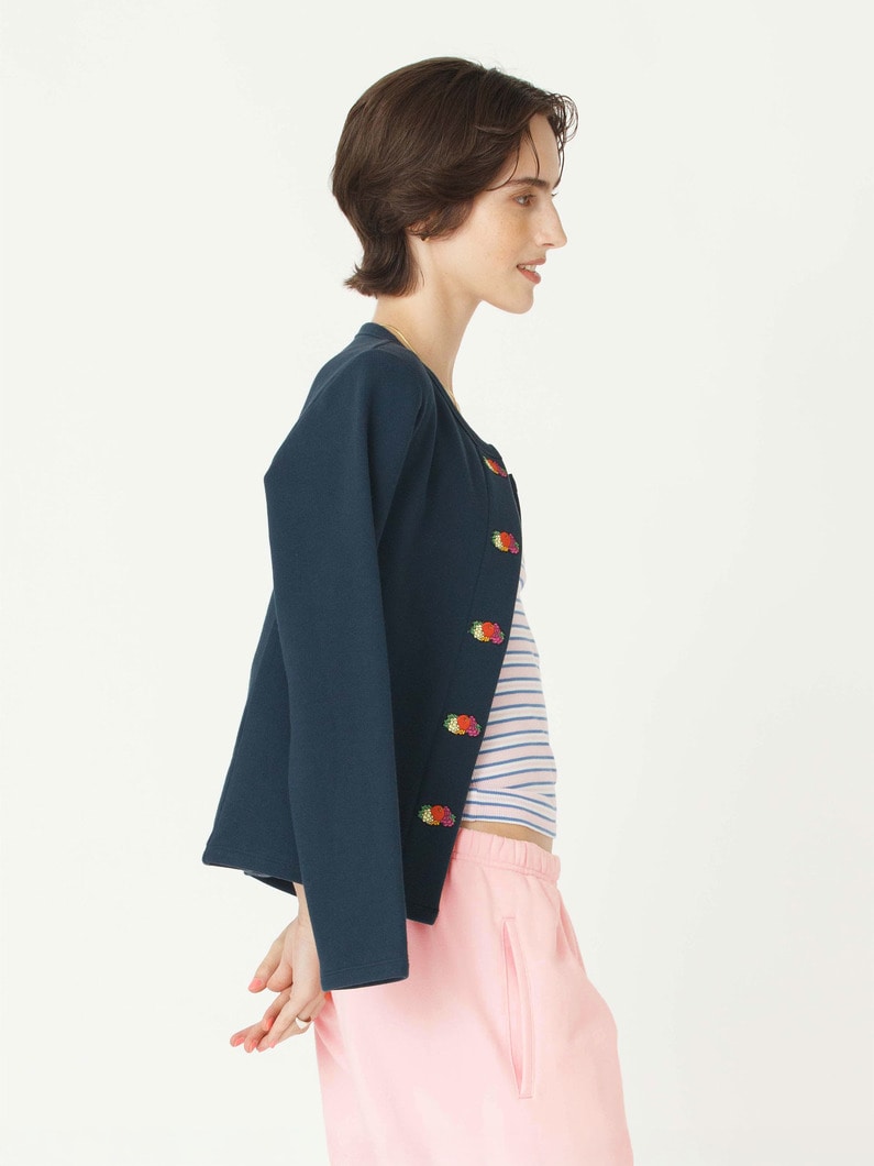 フレンチテリー スウェット カーディガン 詳細画像 navy 2