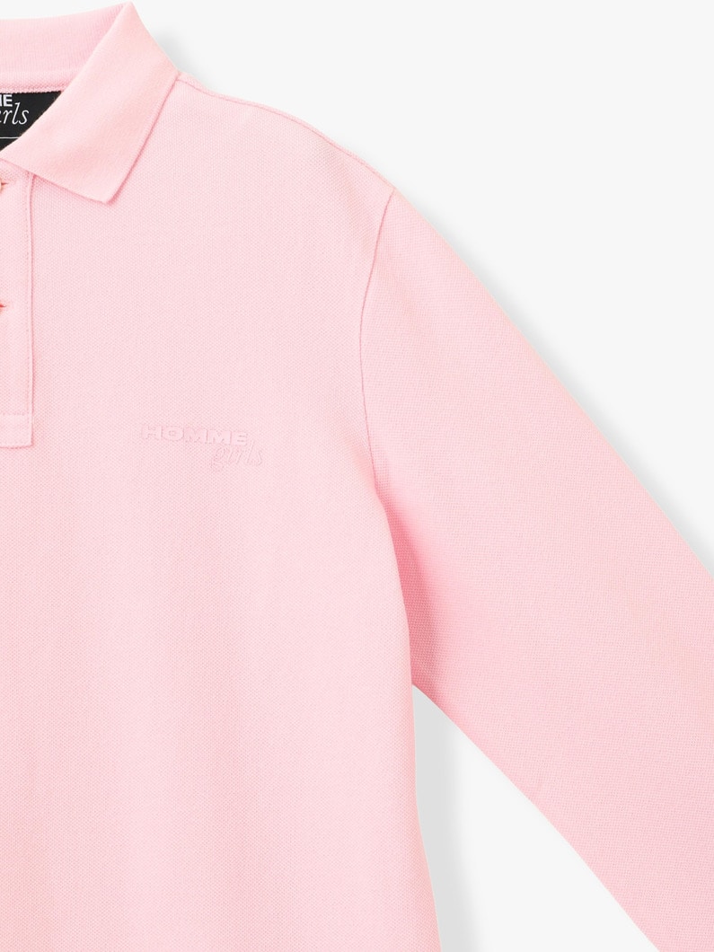 ロングスリーブ ポロシャツ 詳細画像 pink 2